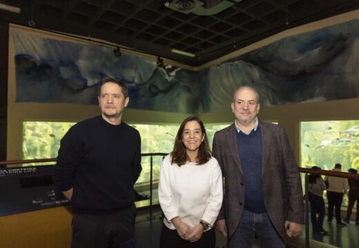 O Concello conmemora o 25 aniversario do Aquarium Finisterrae cun gran lenzo ‘Atlántico’